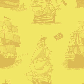 pirat ship - yellow - large