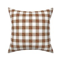 1" caramel linen no. 1 buffalo check