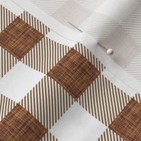 1" caramel linen no. 1 buffalo check