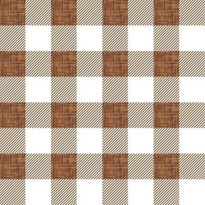 1" caramel linen no. 1 buffalo check