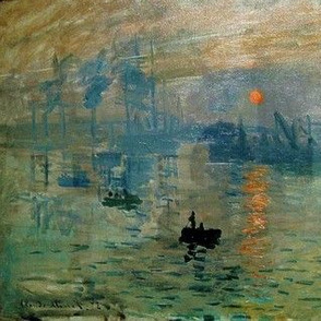 Claude Monet's Impression Sunrise (soleil levant) 1872