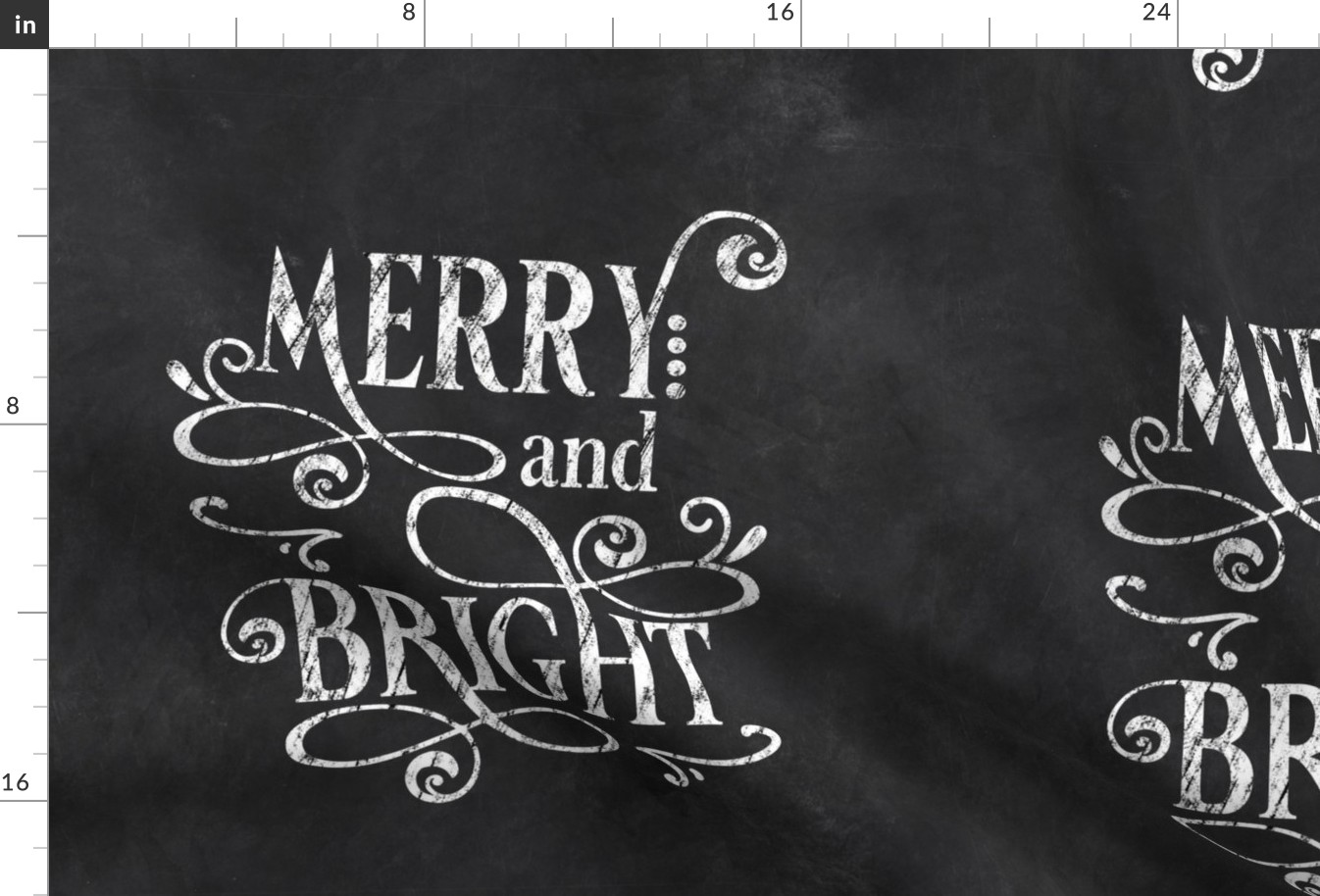 Merry and Bright Chalkboard Style 18 inch Square Sham