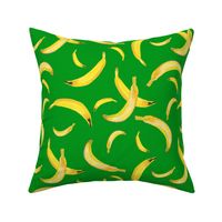 12" Watercolor Banana Pattern - Green