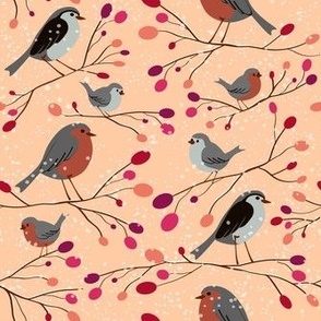 winterbirds in trees