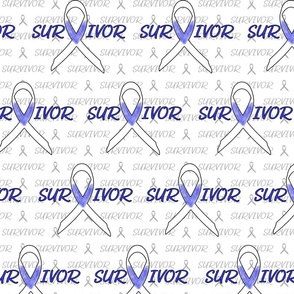 survivor ribbon blue - large scale