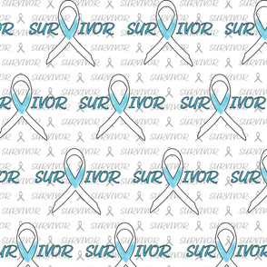 survivor ribbon teal - large scale