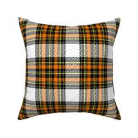 safety plaid white with bright orange accents