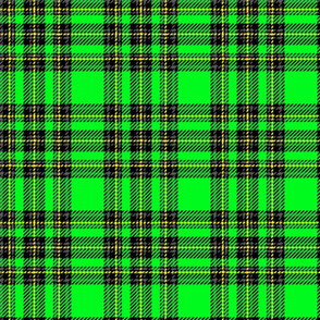 safety plaid bright green