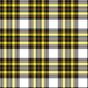 safety plaid white with yellow accents