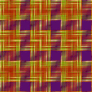 60s mod plaid purple