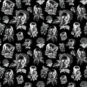 Skulls 'N' Roses Black - Small