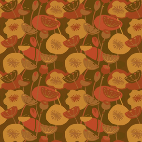 poppies_olive-red-gold