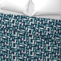 Dominos large scale in teal by Pippa Shaw
