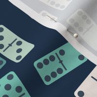 Dominos large scale in teal by Pippa Shaw