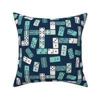 Dominos large scale in teal by Pippa Shaw