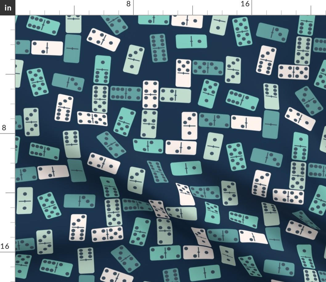 Dominos large scale in teal by Pippa Shaw