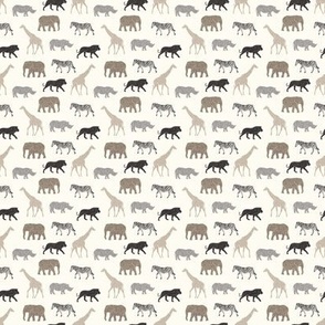 (micro scale) safari animals - neutrals C20BS