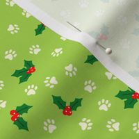 Paw Prints & Holly