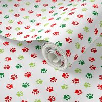 Paw Prints: Christmas Red & Green