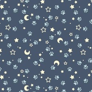 Paw Prints in the Stars: Muted (Small Scale)
