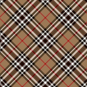 Southdown tartan - 3" tan diagonal