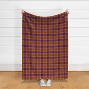 60s mod plaid purple worn