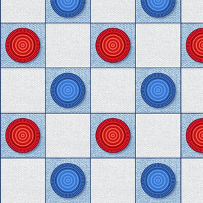 Checkers - Blue - Regular Scale