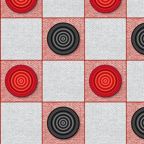 Checkers - Red & Black - Large Scale