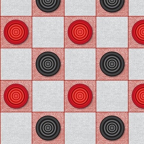 Checkers - Red & Black - Regular Scale