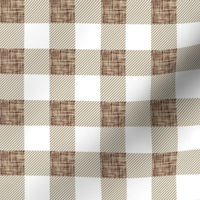 1" topaz linen buffalo check