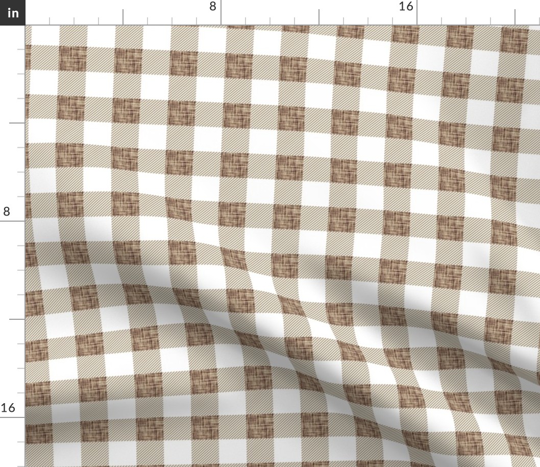 1" topaz linen buffalo check