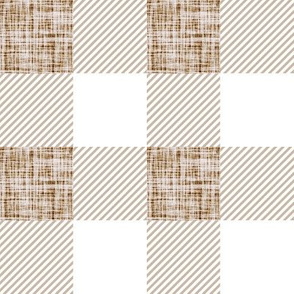 2" espresso linen buffalo check