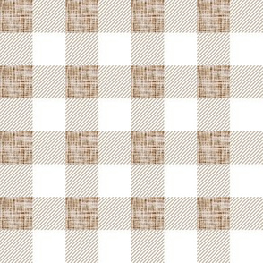 1" espresso linen buffalo check