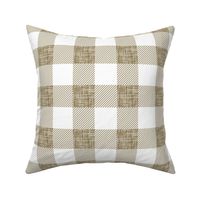 2" pearwood linen buffalo check