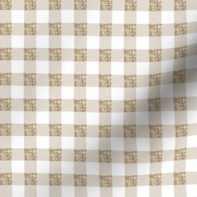 1/2" sand linen buffalo check