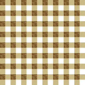 1/2" sienna linen buffalo check