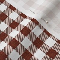 1/2" mahogany linen buffalo check