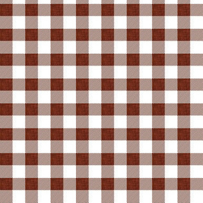 1/2" mahogany linen buffalo check