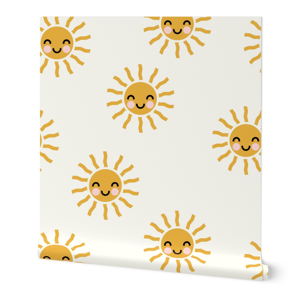 (1" scale) Sunshine - cute suns - cream - C20BS