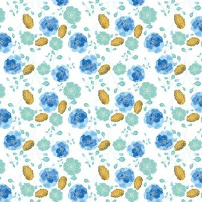 Salvage - Blue Wild Rose Print