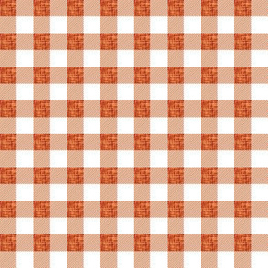 1/2" persimmon linen buffalo check