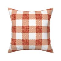 2" grapefruit linen buffalo check