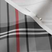 Glen Moy tartan, red stripe, 10" diagonal 