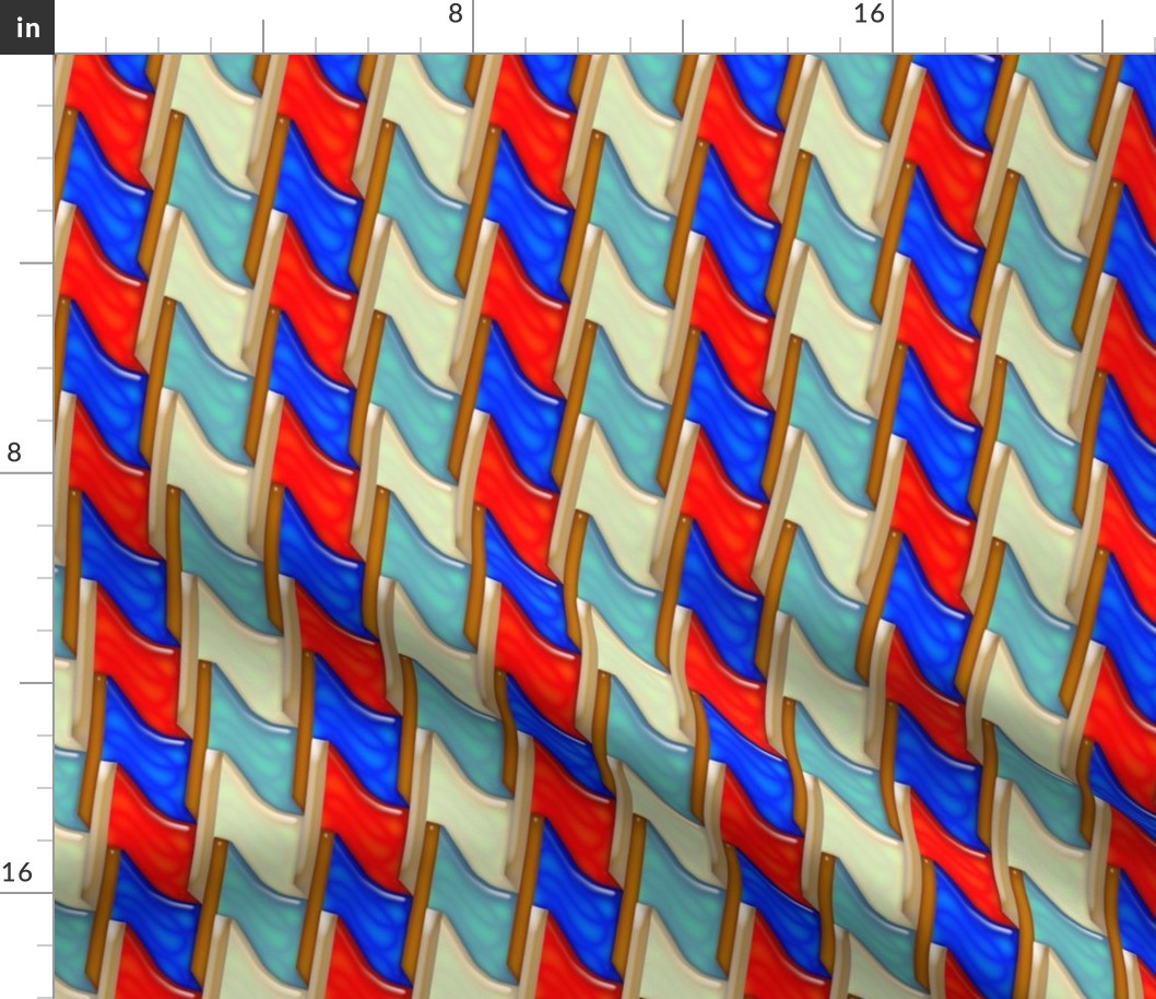 Tessellating Red White and Blue Flags