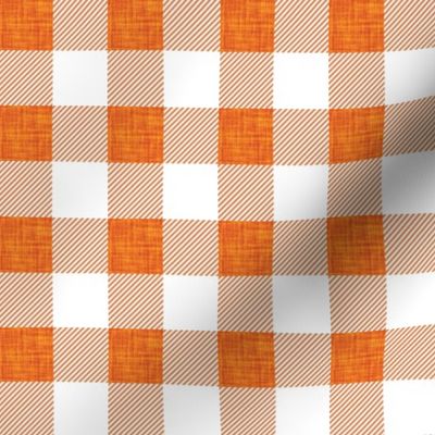 1" pumpkin linen buffalo check