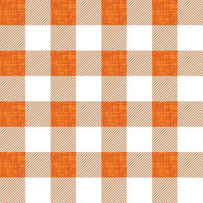 1" pumpkin linen buffalo check