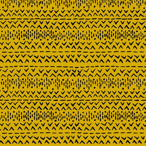 Tribal Linework on Yellow