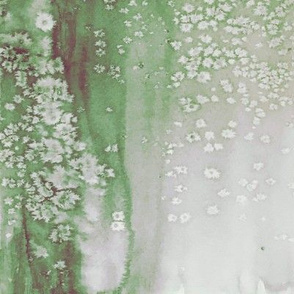 Abstract Watercolor on Green