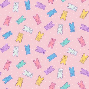 Gummy Bears on Pink