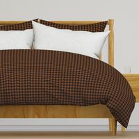 One Inch Russet Brown and Black Houndstooth Check